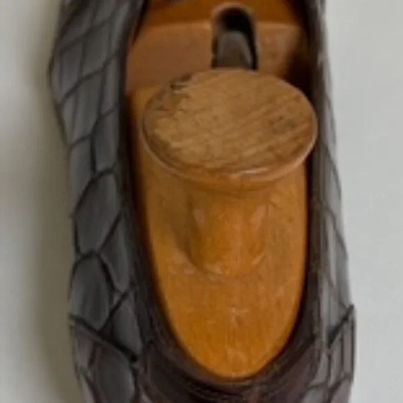 Mauri men’s dress shoes, handmade from genuine alligator leather size Mens 9.5 - Picture 4 of 13